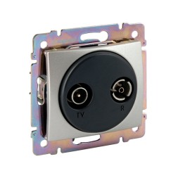 Розетка TV-FM Legrand Valena Алюминий единственная (каб сеть) 862 МГц 1.5 дБ 770132