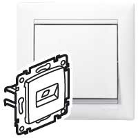 Розетка 2хRJ45 Legrand Valena Белый UTP кат.6 с захватами 774247
