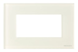 Рамка ABB Zenit Белое стекло итальянского стандарта 4 модуля 2CLA247400N3001 N2474 CB