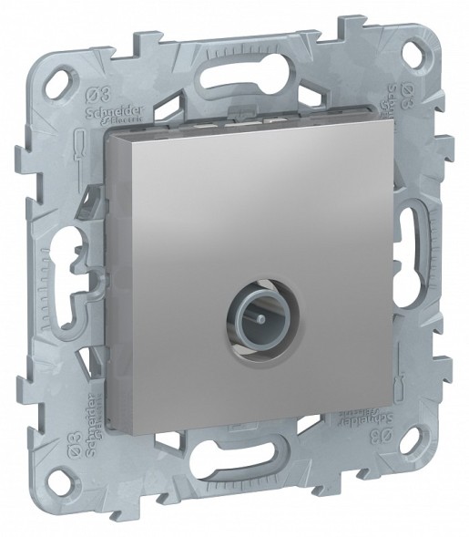 Розетка TV Schneider Electric Unica Studio Алюминий оконечная NU546430