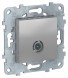 Розетка TV Schneider Electric Unica Studio Алюминий оконечная NU546430