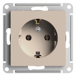 РОЗЕТКА с заземлением, 16А, механизм, быстрозажим. клем., ПЕСОЧНЫЙ Schneider Electric Art Gallery GAL001243S