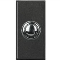 Axolute Кнопка 1Р (NO) 16 А 250 В~ 1 модуль, винтовые клеммы, дизайн STYLE Антрацит Bticino HY4005