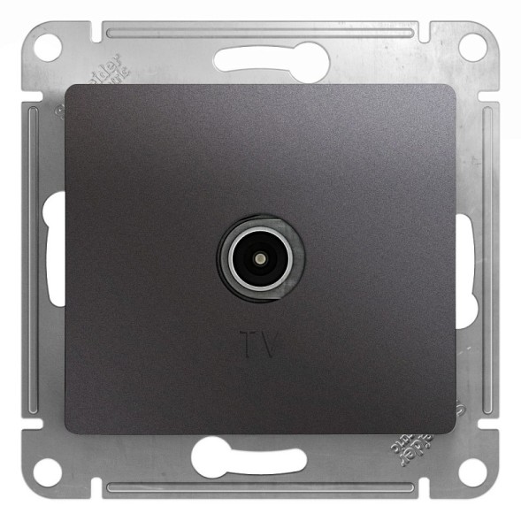 TV Розетка оконечная 1DB, механизм Schneider Electric Glossa Графит GSL001391