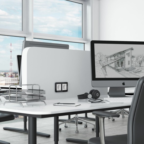 Розетка с заземлением (белый матовый) Werkel W1171061