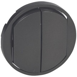 Накладка Legrand Celiane Графит Выключателя 2-клавишного 067902