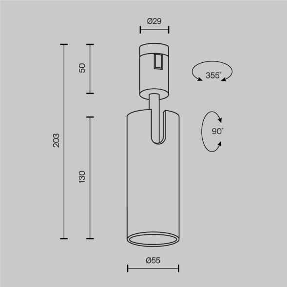 Трековый светильник Technical TR144-1-12W4K-W-B