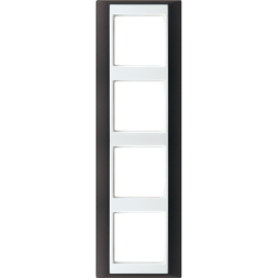 Рамка Jung A Plus Антрацит / Белый 4 поста Jung AP584ANTWW