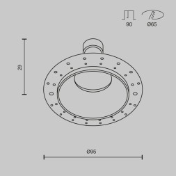 Встраиваемый светильник Technical DL126-GU10-TRS-B
