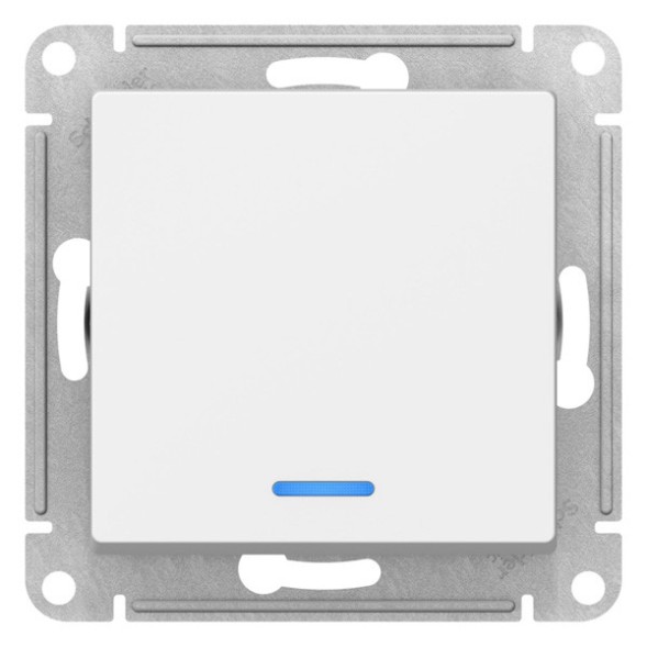 1-клавишный ВЫКЛЮЧАТЕЛЬ с подсветкой, 10АХ, механизм, быстрозажим. клем., ЛОТОС Schneider Electric Art Gallery GAL001313S