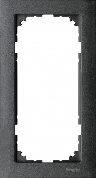 Рамка Merten M-Pure Антрацит 2 поста MTN4025-3614