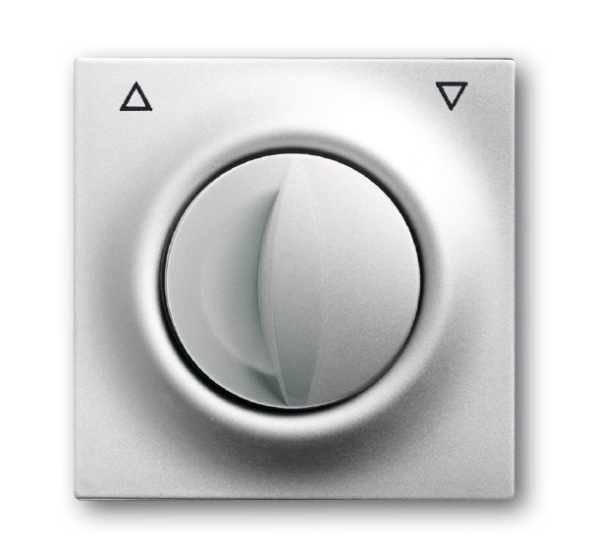 Плата центральная ABB impuls серебристый металлик с поворотной ручкой с маркировкой для механизма выключателя жалюзи 2712/2713 U и 2722/2723 U 2CKA001753A0033 1740 DR-783