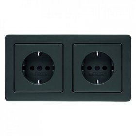 Штепсельная розетка Berker Q.1 SCHUKO Антрацит 47206086