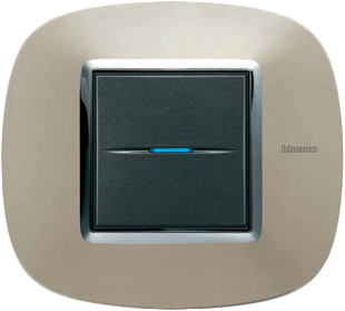 Рамка Bticino Axolute Овал Светлый титан 2-модульная HB4802TC