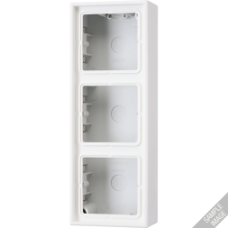 Коробка Jung LS серия черная 3-ая для накладного монтажа с основанием LS583ASW