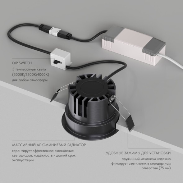 Встраиваемый светильник SHINE GLOW DK2431-DN