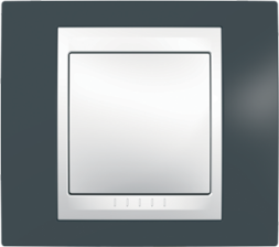 Рамка Schneider Electric Unica Хамелеон Серо-зеленый / Белый 1 пост MGU6.002.877