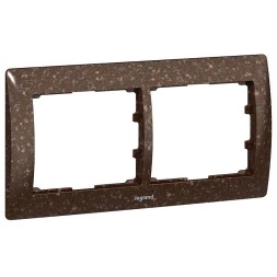 Рамка Legrand Galea Life Corian коричневый 2-постовая 771702
