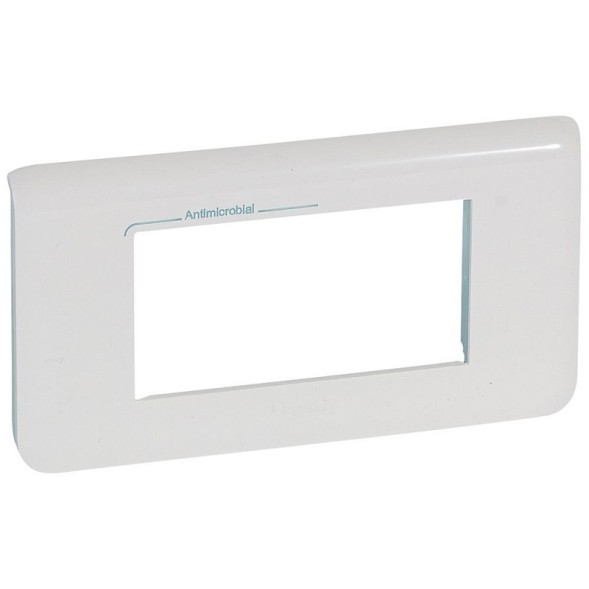 Рамка Legrand Mosaic Белый, антибактериальная 4-модульная 078724