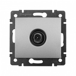 Розетка TV Legrand Valena Алюминий проходная, 14 дБ 770131