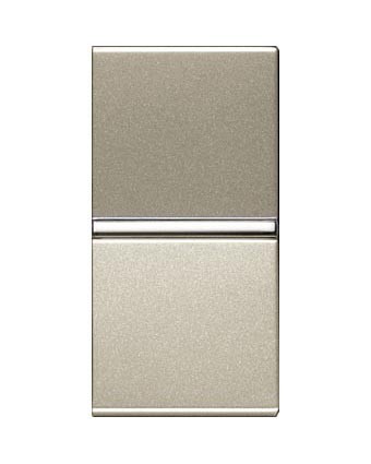 Механизм переключателя ABB Zenit шампань одноклавишного проходного с клавишей 1 модуль 2CLA211000N1901 N2110 CV