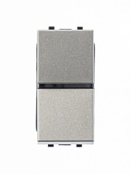 Механизм переключателя ABB Zenit шампань одноклавишного проходного с клавишей 1 модуль 2CLA211000N1901 N2110 CV