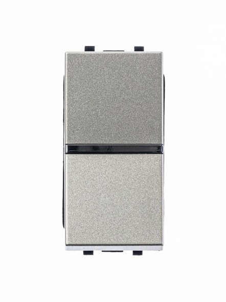 Механизм переключателя ABB Zenit шампань одноклавишного проходного с клавишей 1 модуль 2CLA211000N1901 N2110 CV