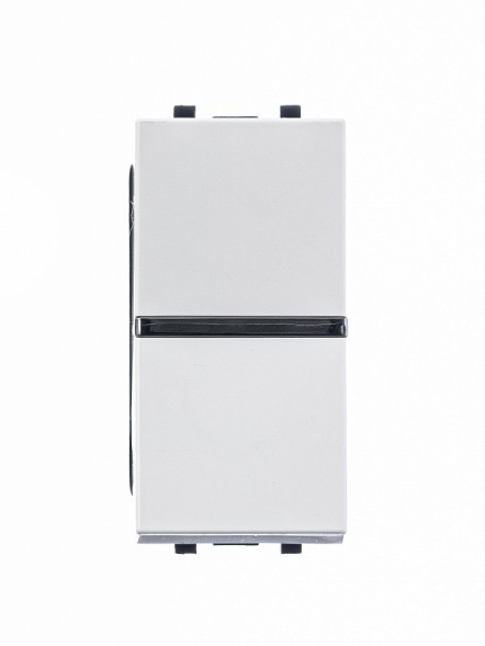 Механизм выключателя ABB Zenit альпийский белый 1-полюсного с клавишей 1-модульный 2CLA210100N1101 N2101 BL