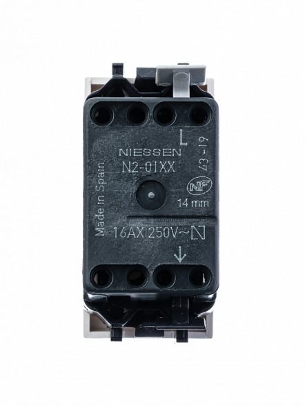 Механизм выключателя ABB Zenit альпийский белый 1-полюсного с клавишей 1-модульный 2CLA210100N1101 N2101 BL