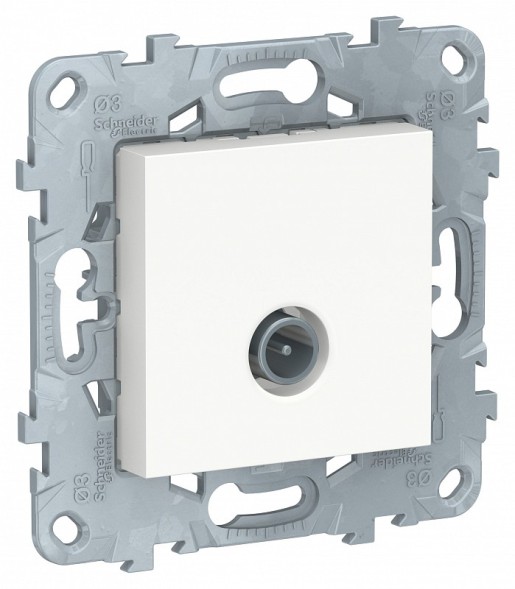 Розетка TV Schneider Electric Unica Studio Белый оконечная NU546418