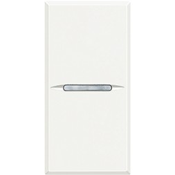 Переключатель промежуточный Bticino Axolute Белый 1Р 16 А 250 В~ 1 модуль, винтовые клеммы, дизайн AXIAL HD4004