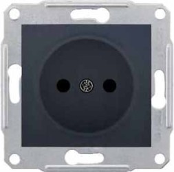 Розетка Schneider Electric Sedna графит без з/к без шторки SDN2900170