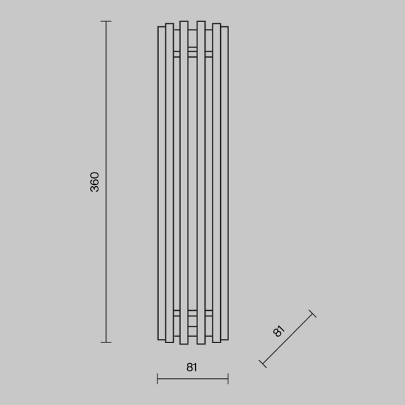 Настенный светильник (бра) Maytoni MOD410WL-L12BS3K