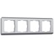 Рамка из поликарбоната на 4 поста Stream серебряный Werkel W0042106
