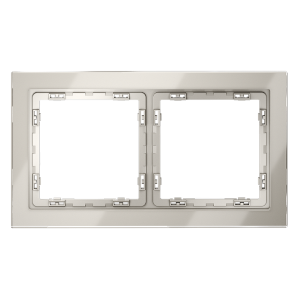 Рамка стеклянная VOLTUM S70 на 2 поста, (кашемир, стекло)