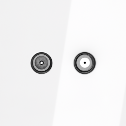 Розетка телевизионная встраиваемая VOLTUM S70 оконечная TV+SAT, (белый глянцевый)