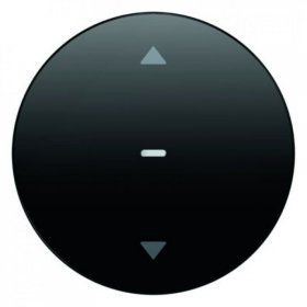 Жалюзийная кнопка Berker R.1 черная с блеском 85241131