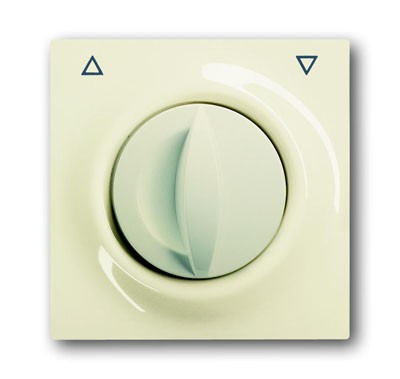 Плата центральная ABB impuls слоновая кость с поворотной ручкой с маркировкой для механизма выключателя жалюзи 2712/2713 U и 2722/2723 U 2CKA001753A0032 1740 DR-72