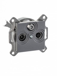 Розетка TV-R-SAT ABB Levit сталь 5011H-A03303 единственная 2CHH083303A6069 5011H-A03303 69W