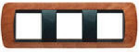L4802/3LCA Рамка на 2+2+2 модуля Американская Вишня Bticino