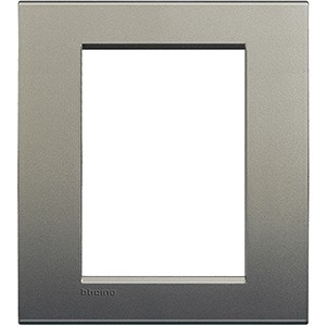 Рамка Bticino LivingLight Квадрат Серый шелк 3+3 модуля LNA4826AE