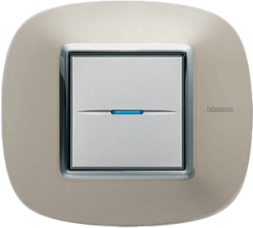 Рамка Bticino Axolute Овал Серебро 2-модульная HB4802SAN