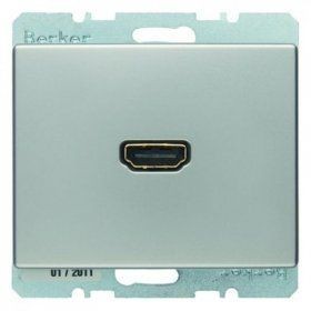 Розетка HDMI AS Berker Arsys лакированный алюминий 3315429004