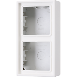 Коробка Jung LS серия белая 2-ая для накладного монтажа с основанием LS582AWW