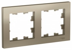 Рамка Schneider Electric Atlasdesign Шампань 2 поста ATN000502