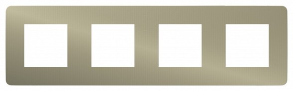 Рамка Schneider Electric Unica Studio Metal Бронза / Белый 4 поста NU280850