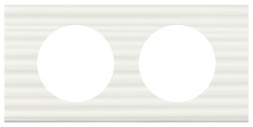Рамка Legrand Celiane Пластик Corian Белый Рельеф 2 поста 069012