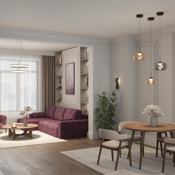 Настольная лампа FLOA DK6747-BK+AM