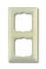 Рамка ABB с декоративной накладкой Basic 55 Слоновая кость 2 поста 2CKA001725A1485 2512-92-507