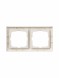 Рамка ABB с декоративной накладкой Basic 55 Слоновая кость 2 поста 2CKA001725A1485 2512-92-507